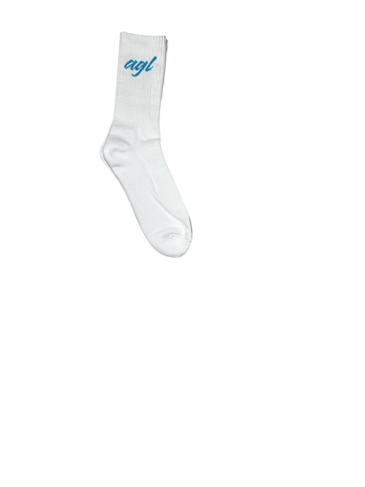 Blue "AGL" Socks